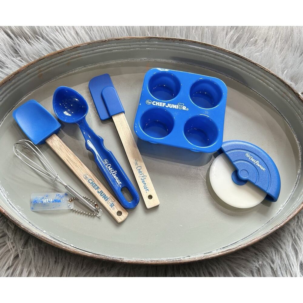 Chef Jr. Kids Cooking Utensils Set - 6pc Kids Tools - Food Grade Chef Supplies